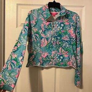 Lilly Pulitzer Vibrant Floral Zip Pullover